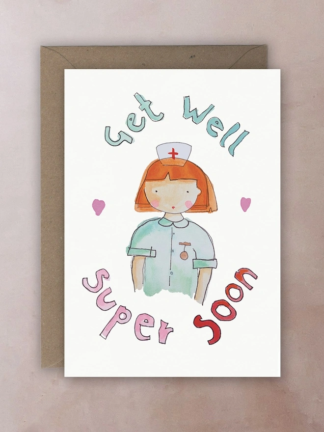 Nurse 'Get Well Super Soon' Card