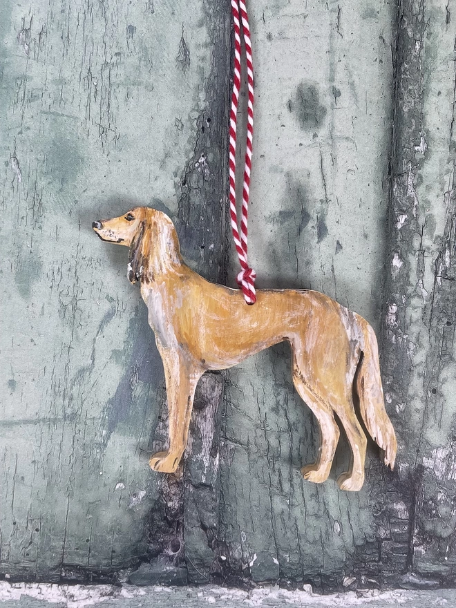 Saluki Handpainted Portrait Decoration 