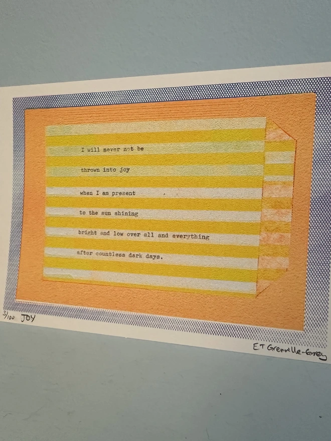 orange and yellow risograph print