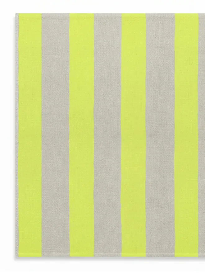 Hand-Painted Stripe print sustainable Linen Table Runner