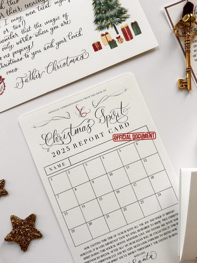 Christmas Spirit Report Card / Reward Chart