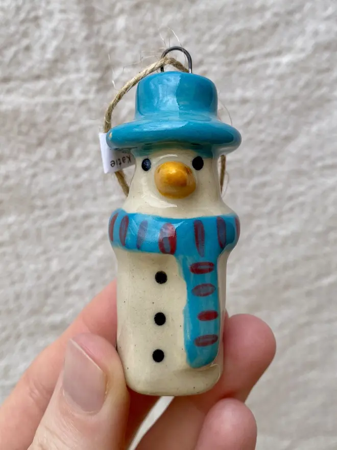 teal snowbuddy decoration