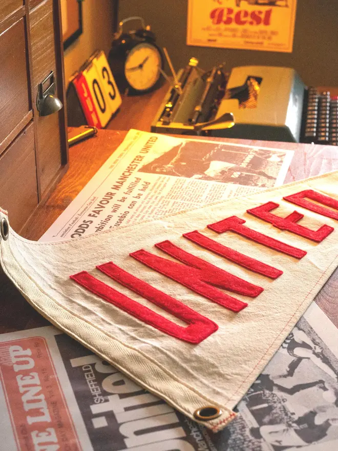 'United' Vintage Style Cotton Canvas Pennant 