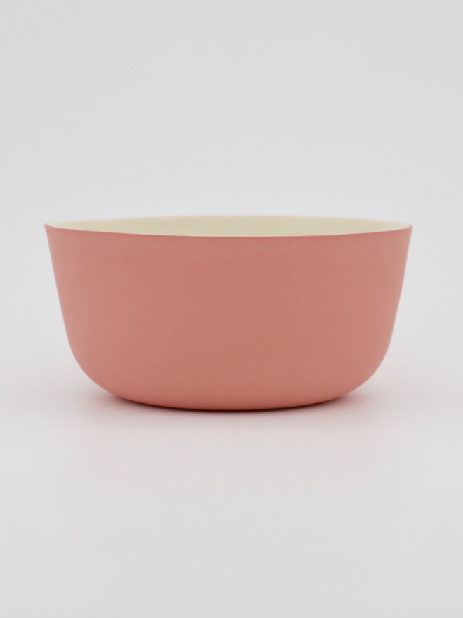Snack Bowl. A pink snack bowl.