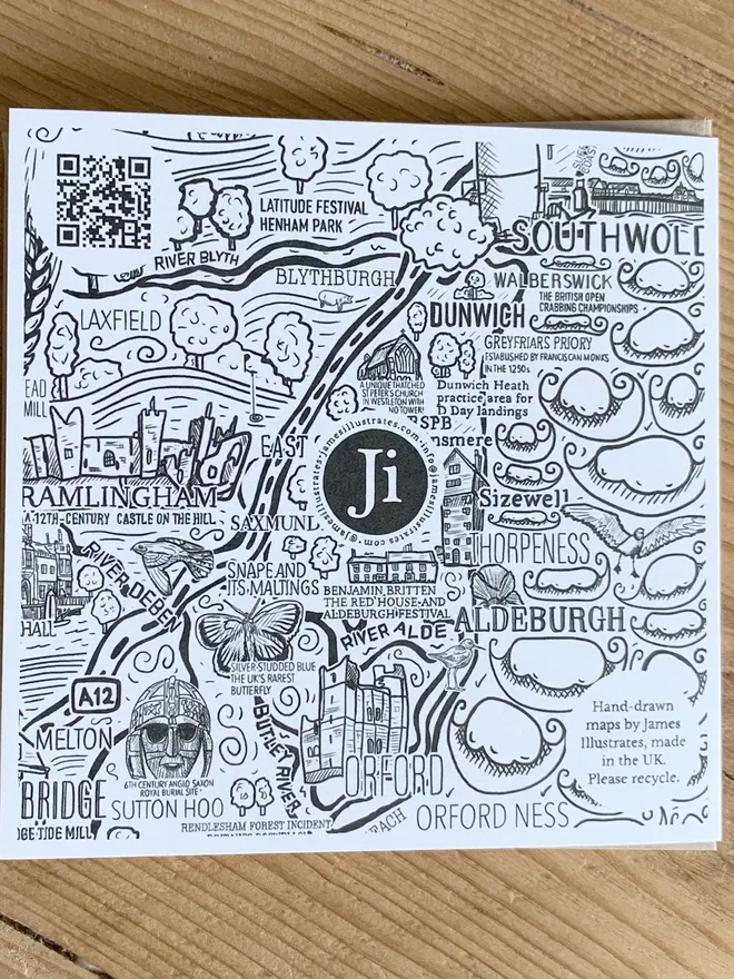 Suffolk greetings card