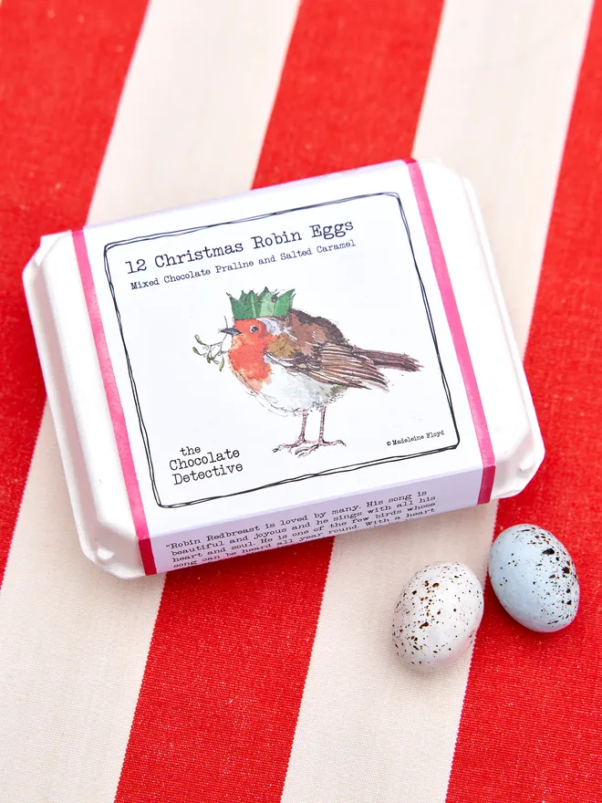 Christmas robin chocolate eggs