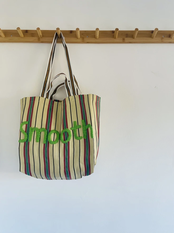 Embroidered Crunchy n Smooth Market Tote Bag