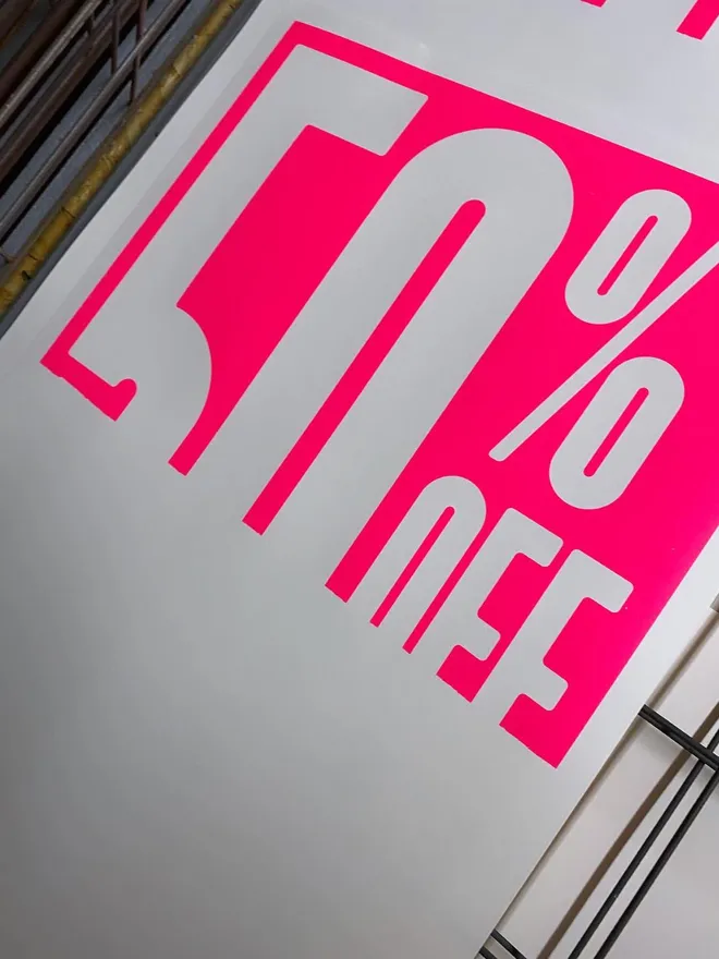 You Get What You Pay For 50% Off Neon Pink Artwork