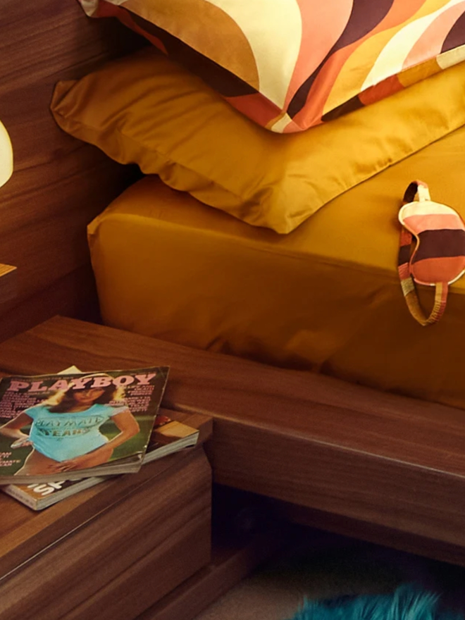 Honey Mustard Pillowcase. Deep yellow pillowcases.