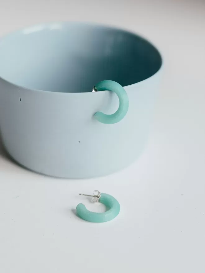 100% Recycled Ocean Plastic - Mini Hoop Earrings