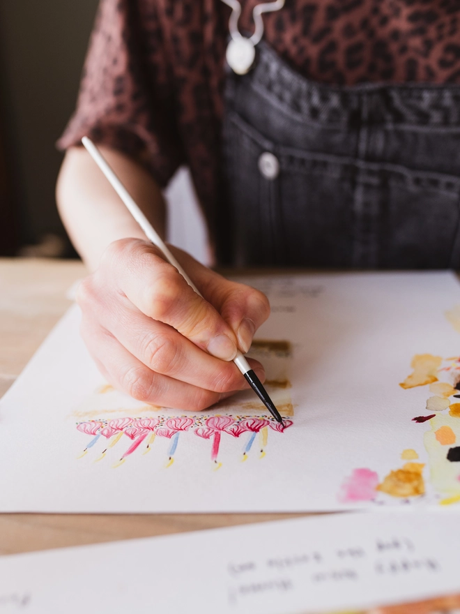 Hand Painted Illustrated Greeting Cards 