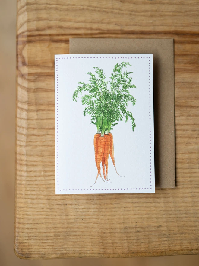 watercolour carrot card
