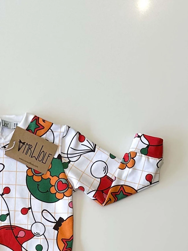 baby toddler lounge set for christmas, christmas print