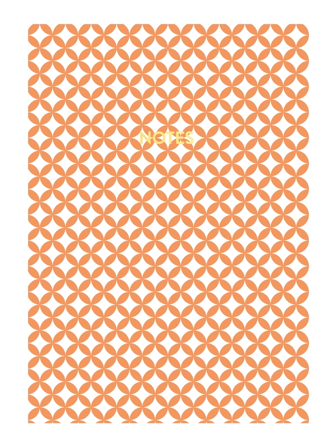 Peach geometric notebook