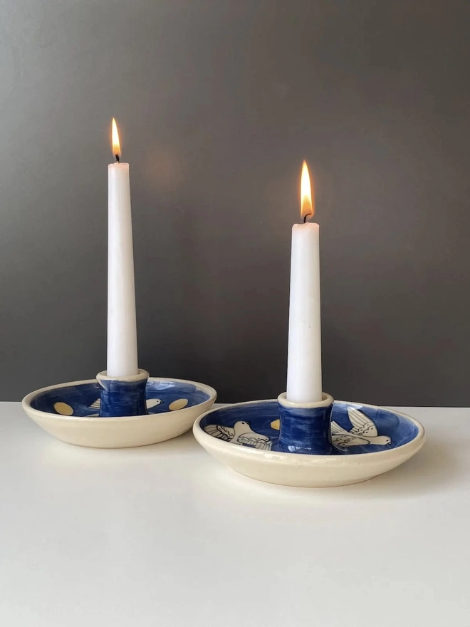 Handmade Stoneware Candle Holder