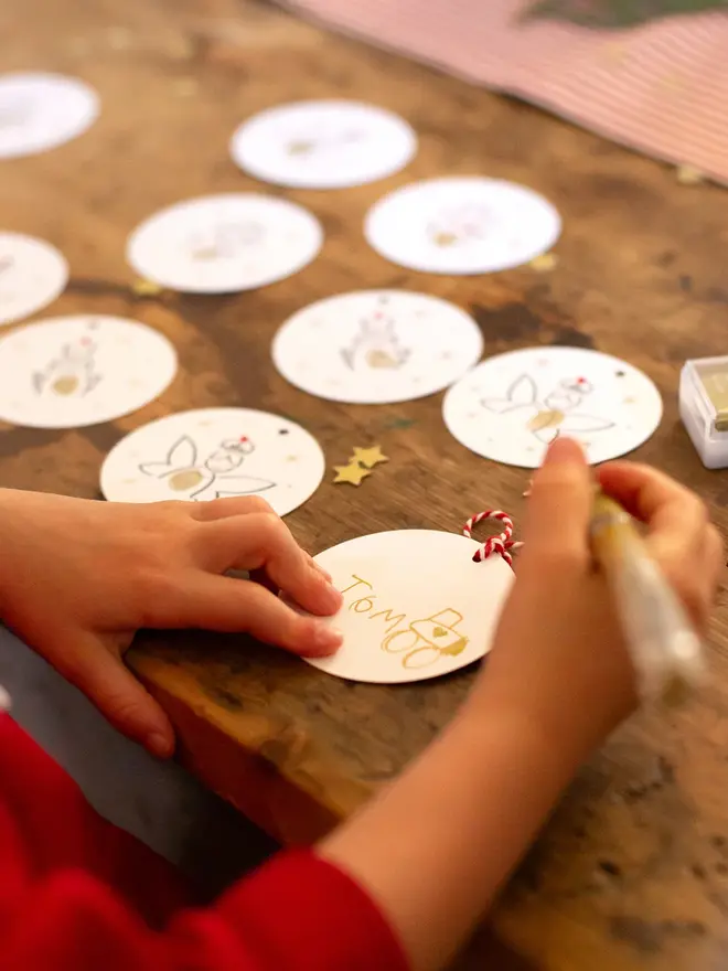 mini christmas gift tag making kit