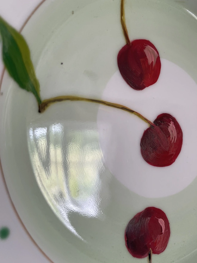 detail of cherry painting