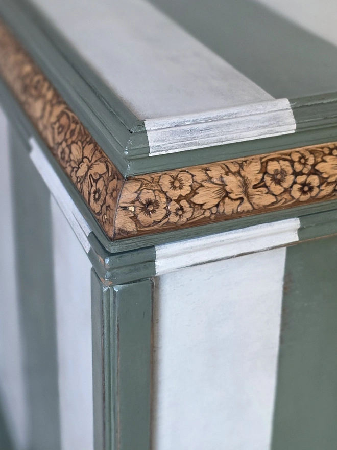 Hand-Painted Cheshire Stripe Blanket Box Ottoman