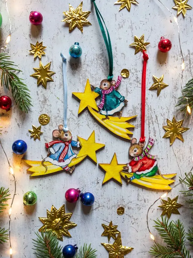 Shoot for the Stars - Hanging Wooden Decoration 1