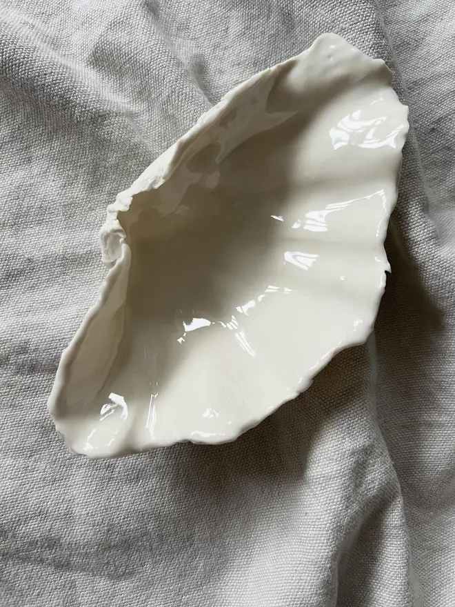 porcelain clam shell dish