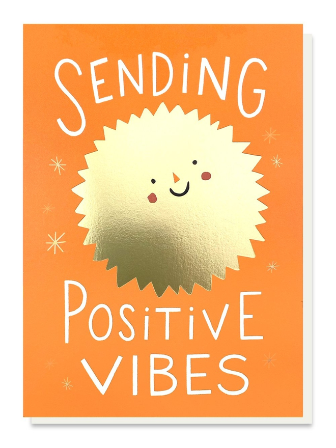 positive vibes sun card