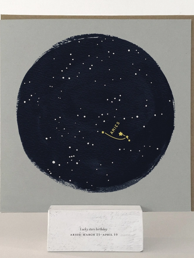 Aries Constellation Birthday Card