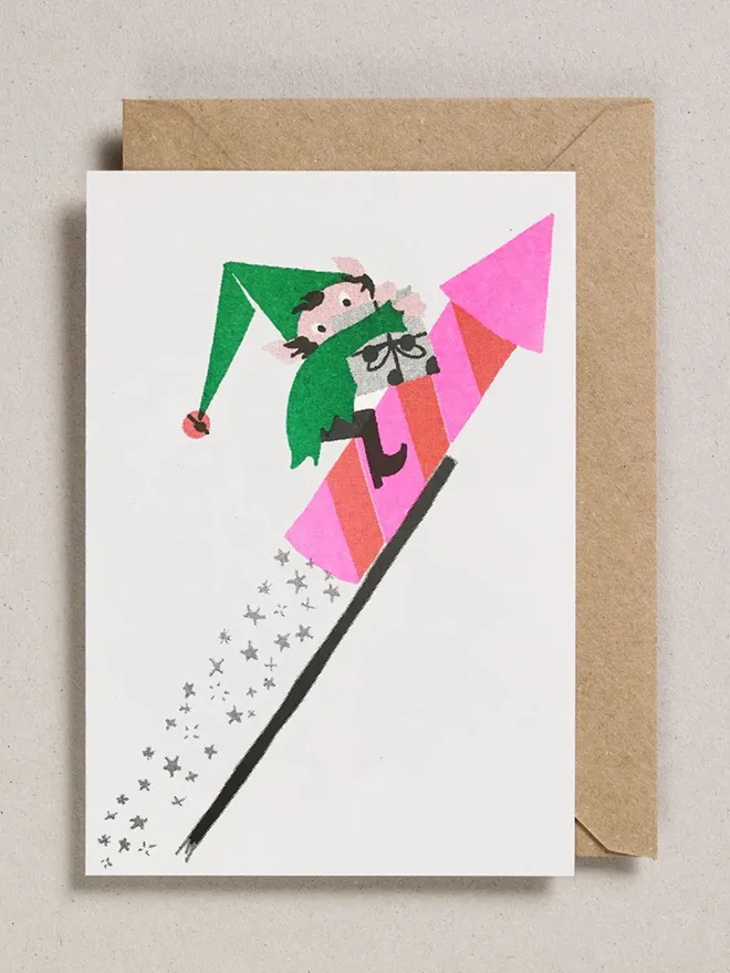 Elf Christmas Cracker Card