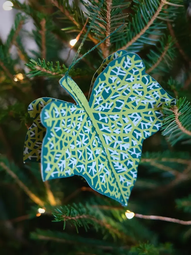 leaf christmas foliage hanging paper ornament decorations