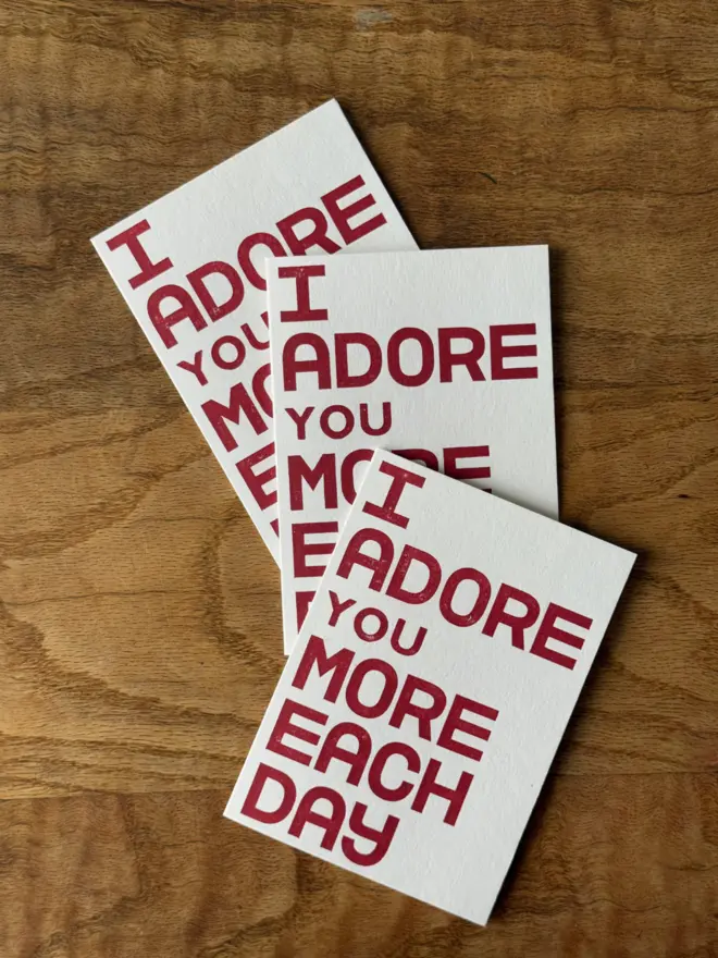 I adore you more each day - greeting card