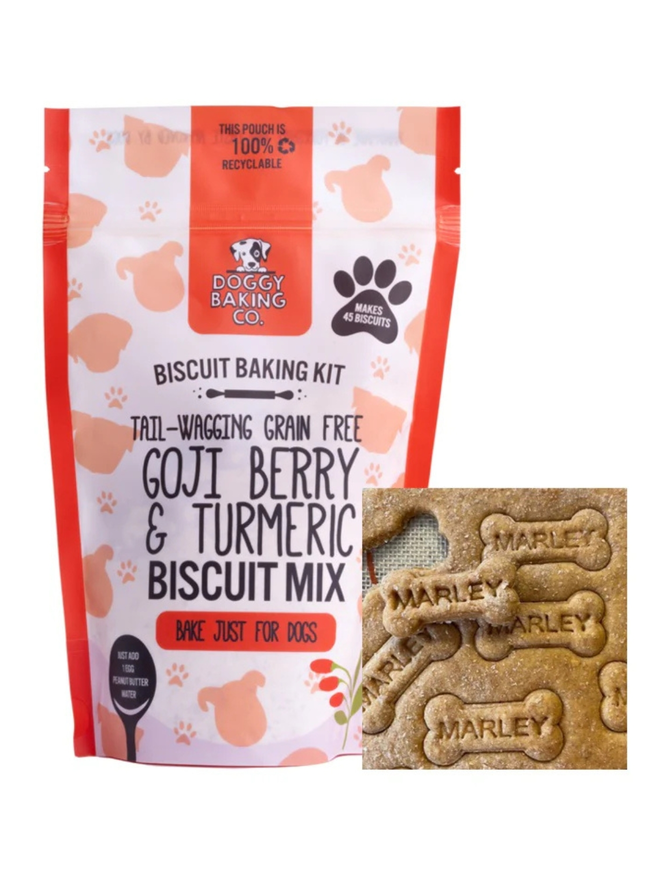 Personalised goji berries dog biscuits