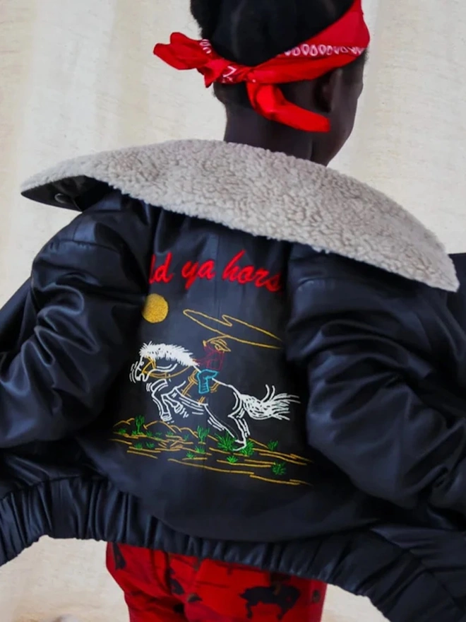 'Hold Ya Horses' Leather Jacket