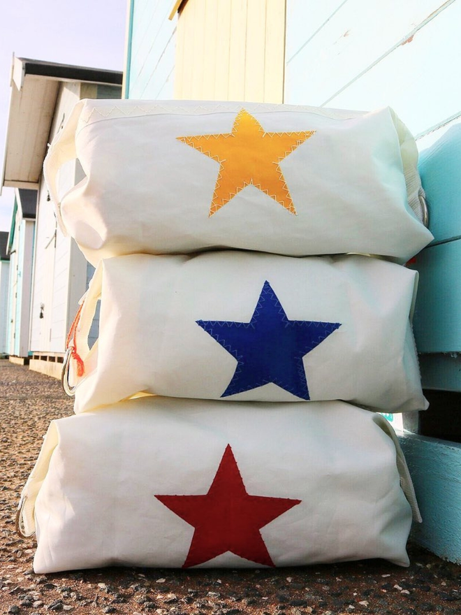 star canvas wash bag