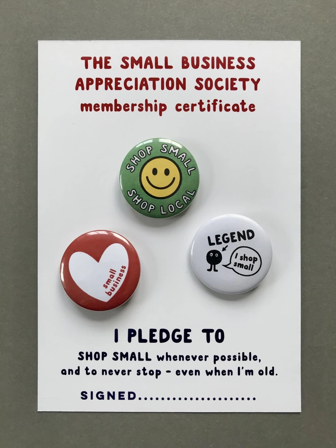 Small Badges Support Small Businesses Holly Co Mims & Family