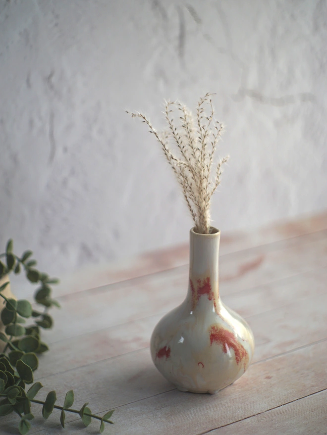 ceramic vase, small vase, pottery vase, flower vase, bud vase, Jenny Hopps pottery