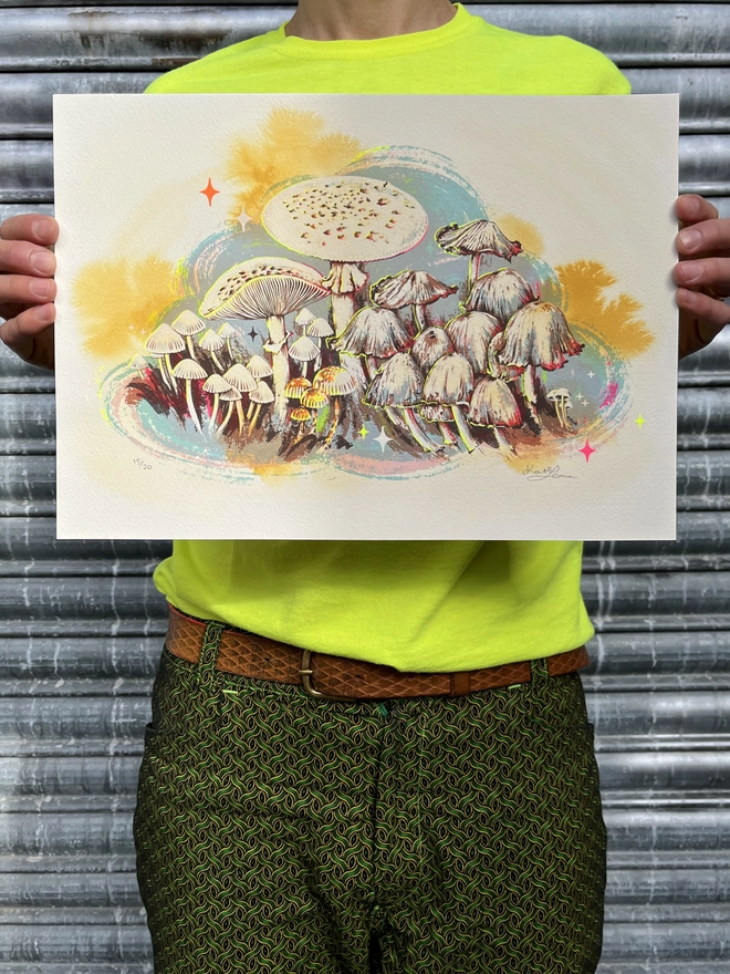 The Champignons Hand Finished Screenprint