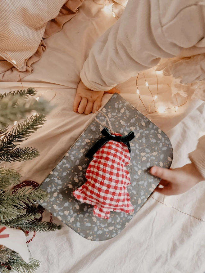 Handmade Cotton Christmas Tree Ornament, Festive Nursery Decor