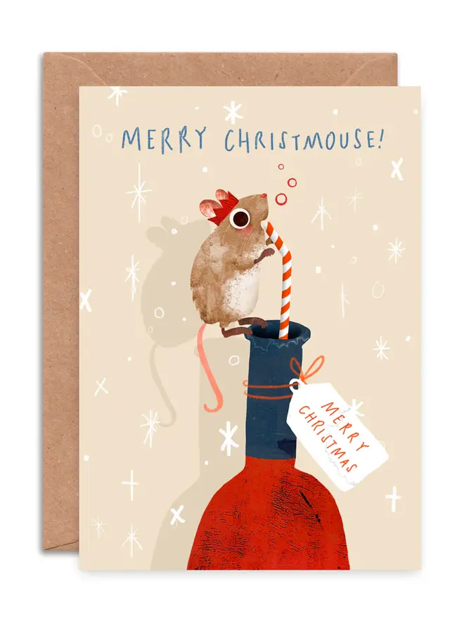 christmas mice illustrated christmas card pack