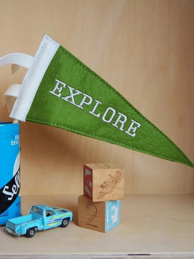 'Explore' Mini Pennant Flag