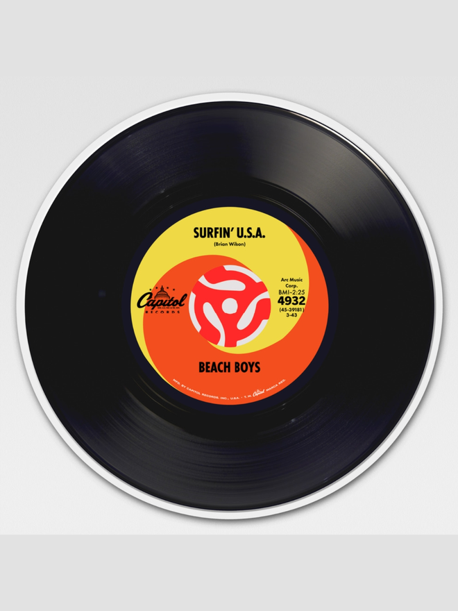 beach boys large vinyl record print