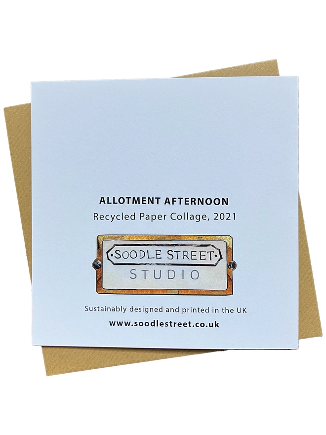 Allotment Shed Card Reverse