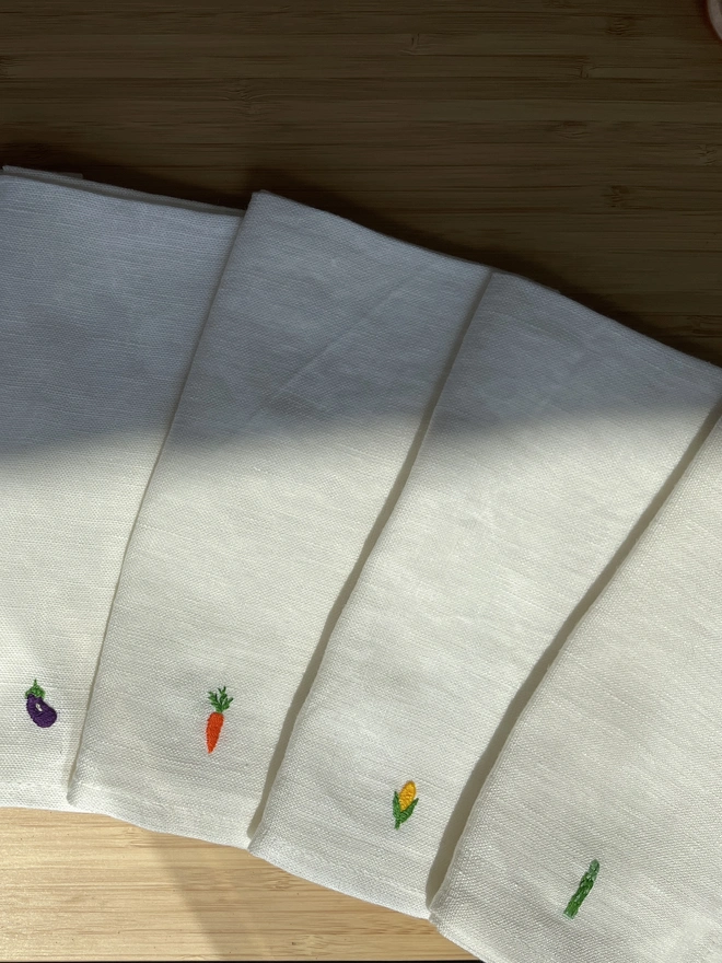 Rainbow Veggie Napkins