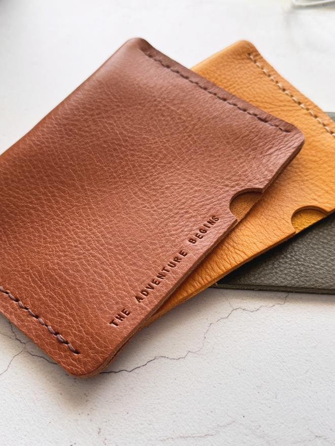 Tan, olive and  yellow passport cover