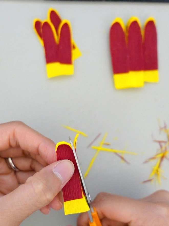 Crepe Paper Chrysanthemum 'Crimson Tide"