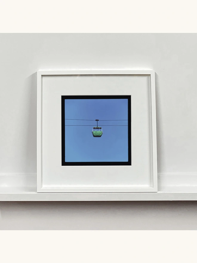 Cable Car Green Browser Framed in White