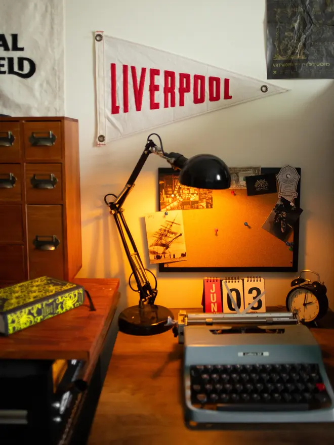 'Liverpool' Retro style Football Pennant Flag 