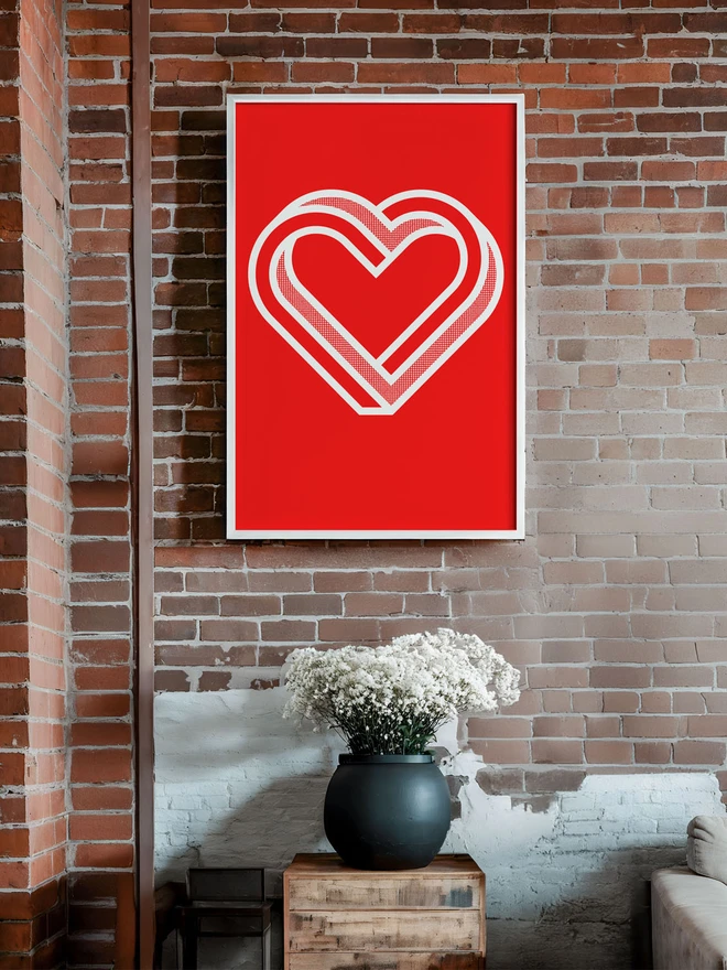 Valentine! A beautiful infinity heart monogram giclée poster print taken from my original Valentine card of the same design. Available in any colourway. Bespoke Personalised options available.