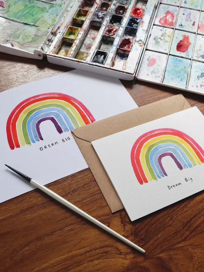 Dream Big Rainbow Greeting Card