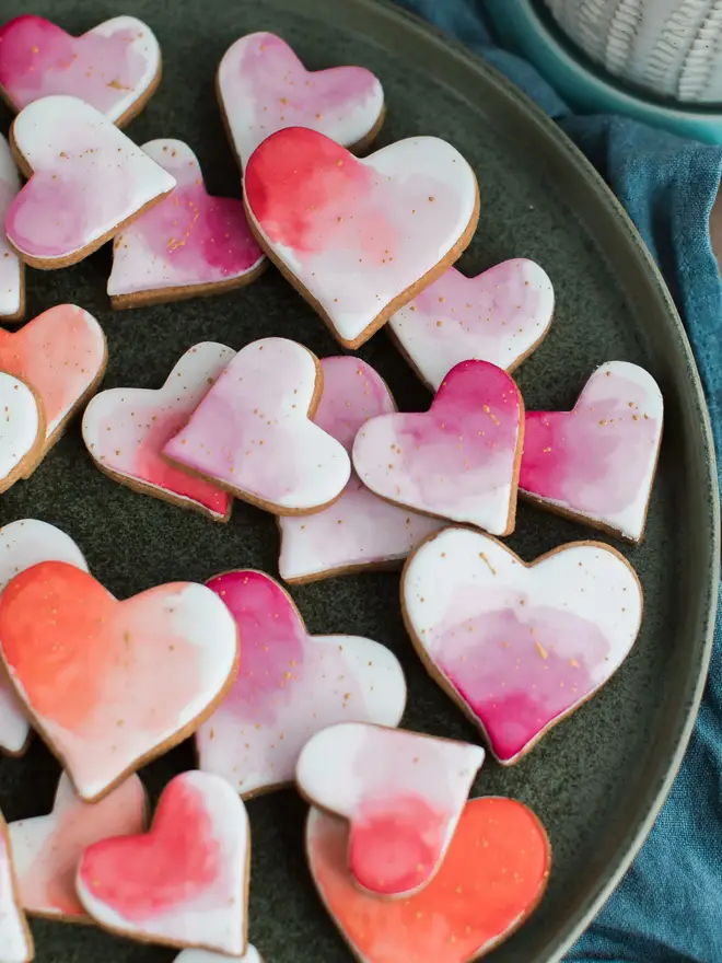 Personalised Jar of Hearts Hand Iced Biscuit Gift