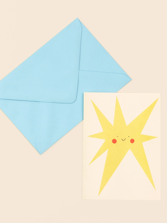 Smiling Star Greeting Card