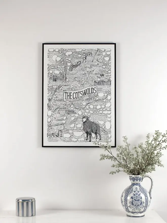 Cotswolds Poster Wall Art Print A2